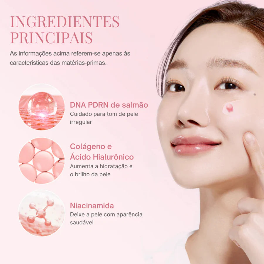 Creme em Cápsulas de Colágeno Rosa com PDRN