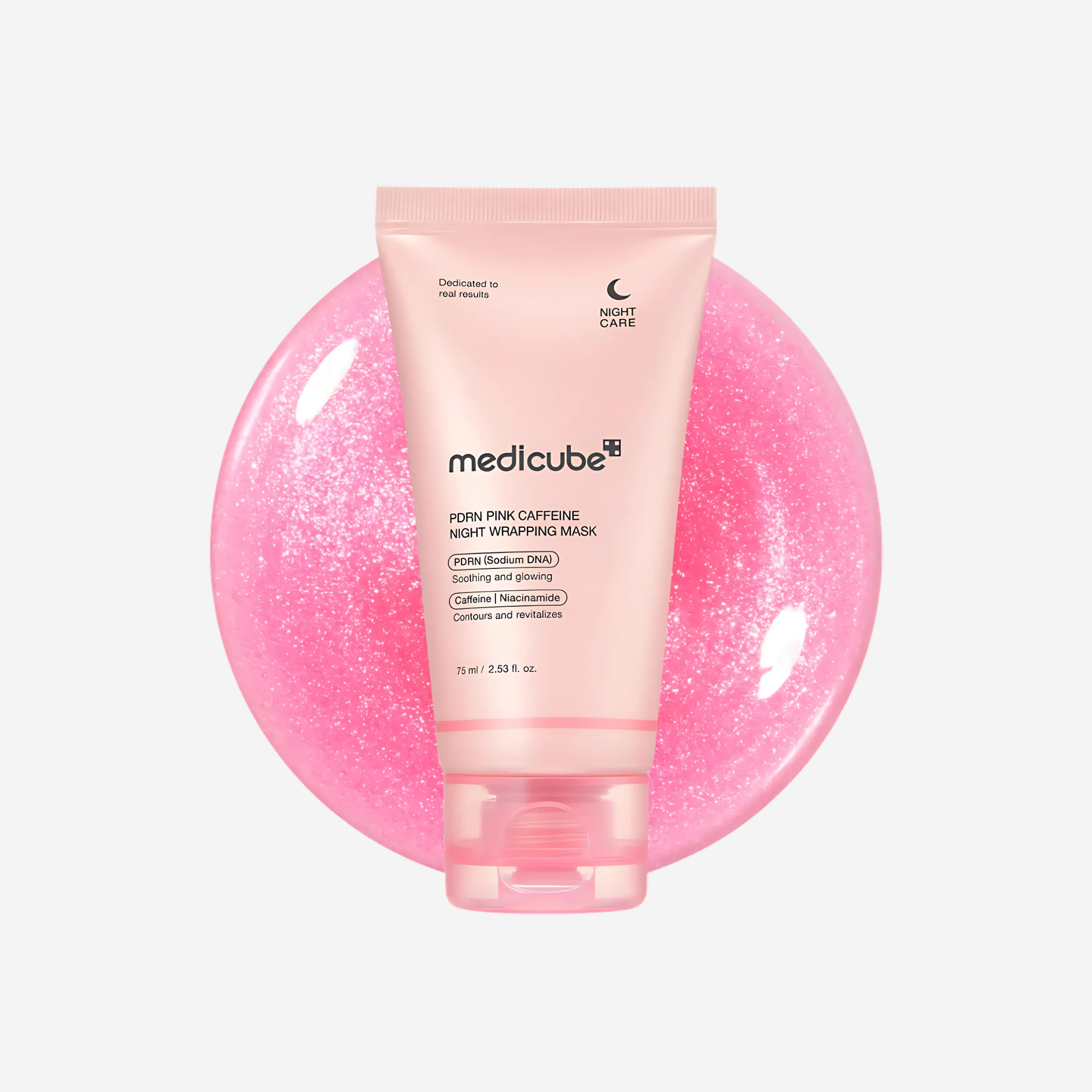 Máscara Noturna PDRN Cafeína Rosa – Hidratação e Firmeza