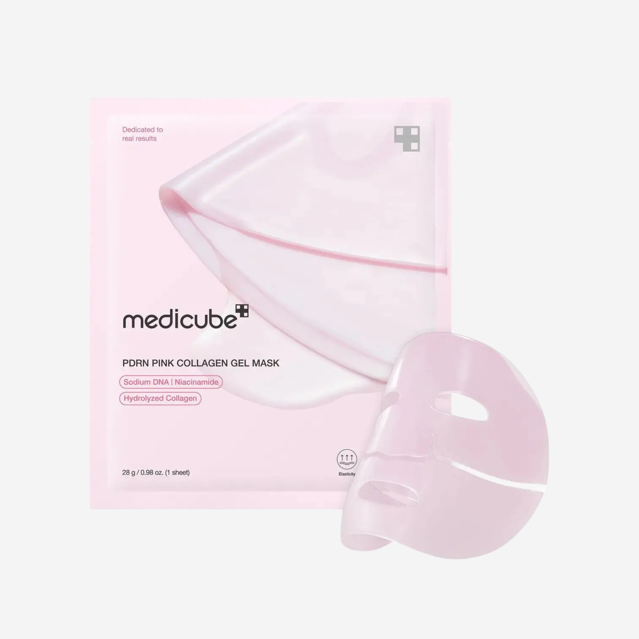 Máscara Facial de Colágeno Rosa com PDRN | KIT com 4